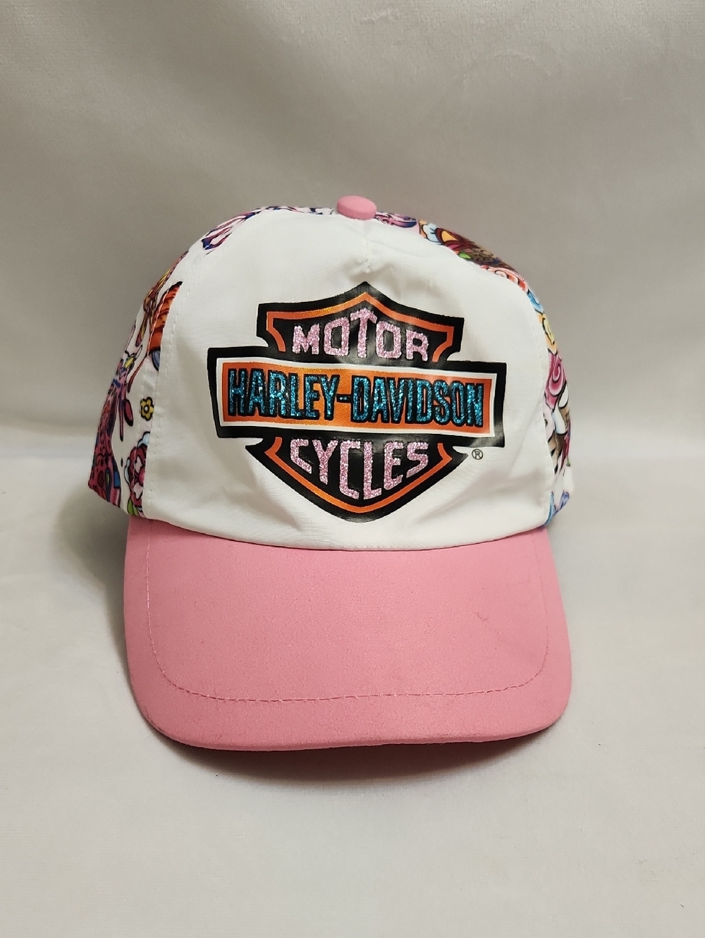 Harley-Davidson Motorcycles Sugar Skull Butterfly Floral Colorful Cap